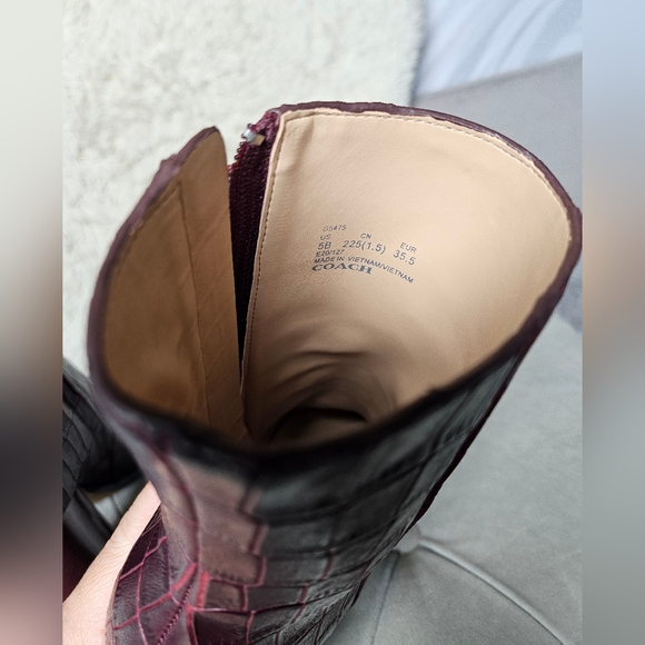 Coach Brielle Croc-embossed leather ankle boots - Picture 10 of 13